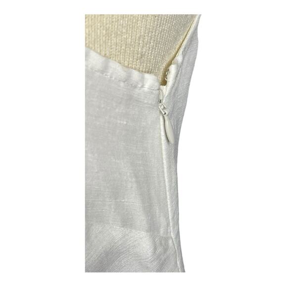 Madewell One-Shoulder Linen Blend Midi Dress in Lighthouse White Size 4 NWT - Picture 7 of 12